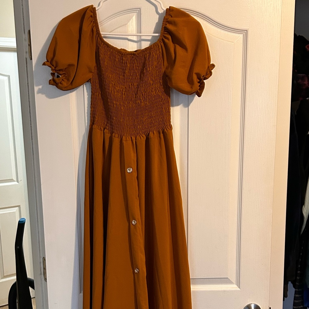Elegant Mustard Maxi Dress
